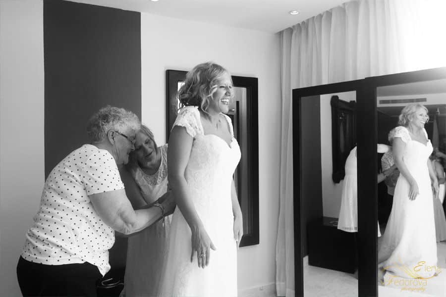 black and white photo bride