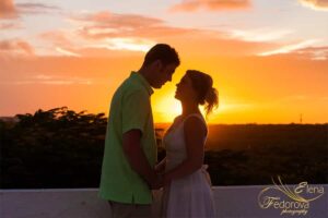 sunset wedding photography