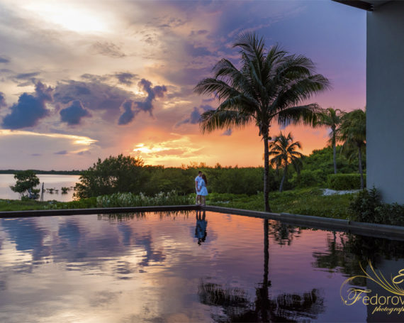 Nizuc Hotel Cancun sunset photo shoot.