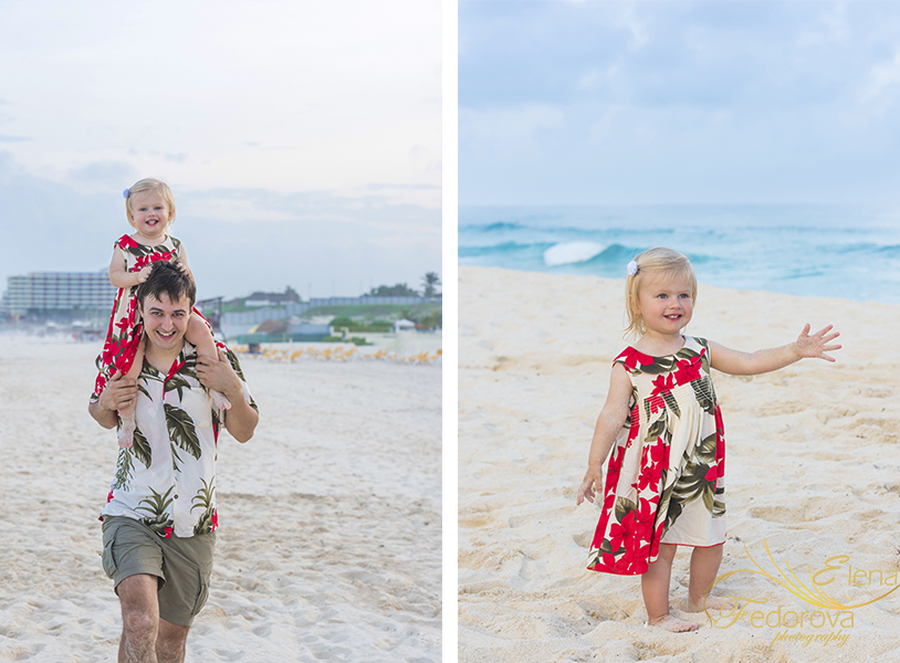 family beach pics Cancun