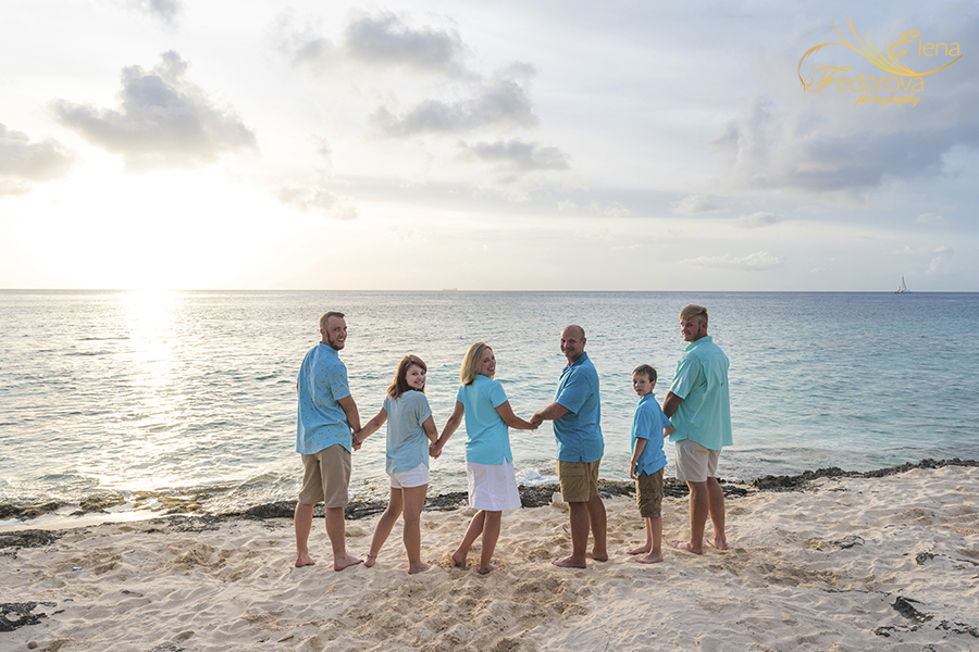 sunset family photo session cozumel tequila beach cub