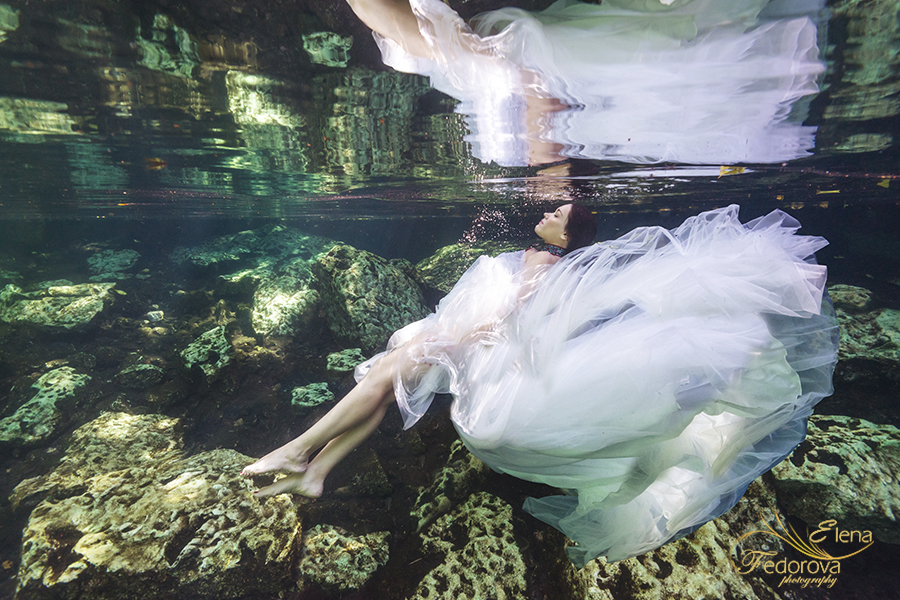 underwater fashion photo shoot cancun mexico