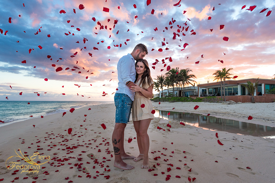 luxury proposal beach in Mexico 