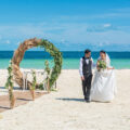 Beach elopement in Cancun Mexico.