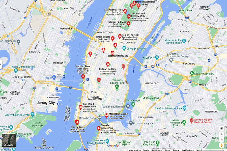 map New York manhattan